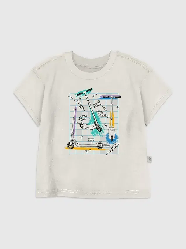 Camiseta con diseño «Scooter Grid» para niños pequeños