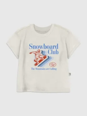 Camiseta con diseño «Snowboard Club» para niños pequeños
