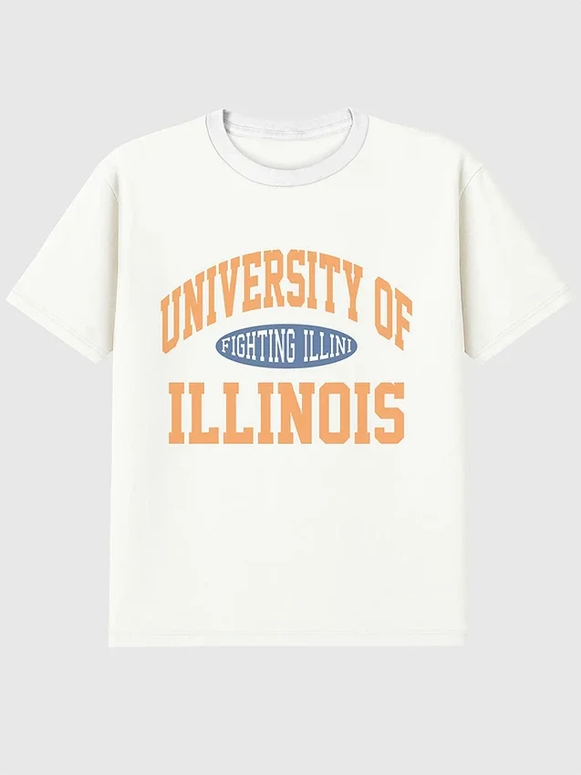 Camiseta con diseño vintage de los Fighting Illini de la Universidad de Illinois