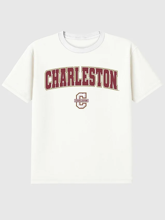 Camiseta con el Arch Logo de la Universidad de Charleston como diseño secundario