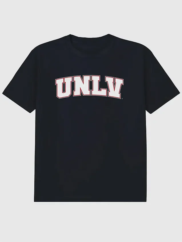 Camiseta con el Arch Logo de la Universidad de Nevada, Las Vegas, como gráfico secundario