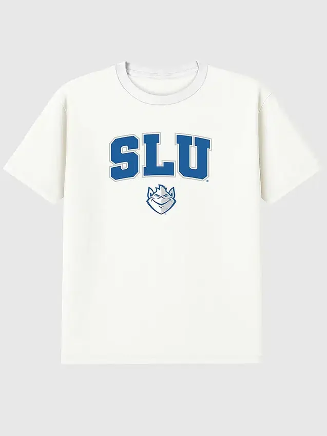 Camiseta con el Arch Logo de la Universidad de Saint Louis como diseño secundario