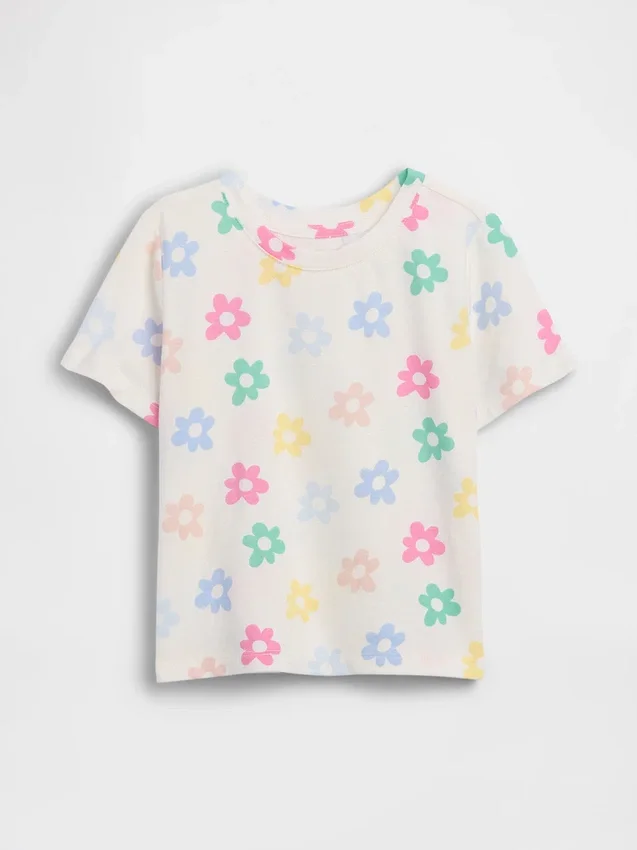 Camiseta con estampado combinable para bebés y niños pequeños