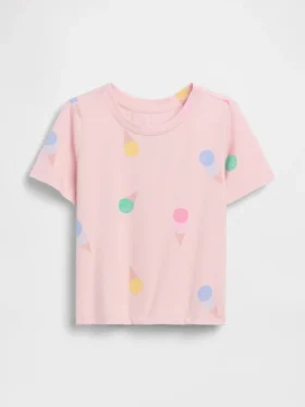 Camiseta con estampado combinable para bebés y niños pequeños