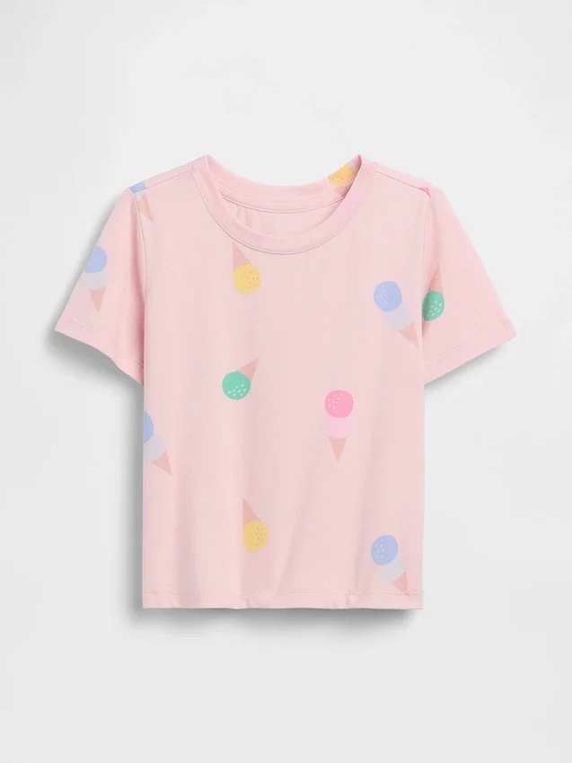 Camiseta con estampado combinable para bebés y niños pequeños