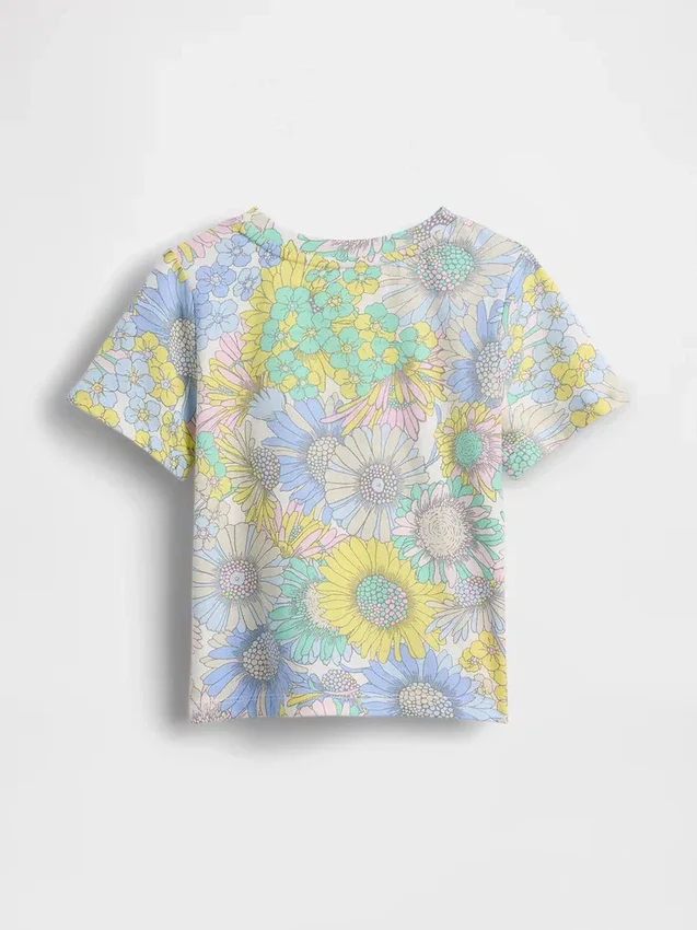 Camiseta con estampado combinable para bebés y niños pequeños