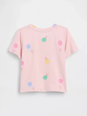 Camiseta con estampado combinable para bebés y niños pequeños