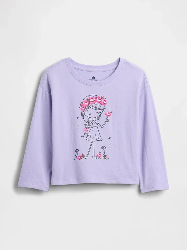 Camiseta con estampado para bebés y niños, combinable