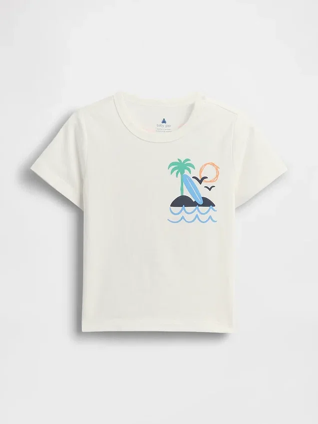 Camiseta con estampado para bebés y niños pequeños, combinable