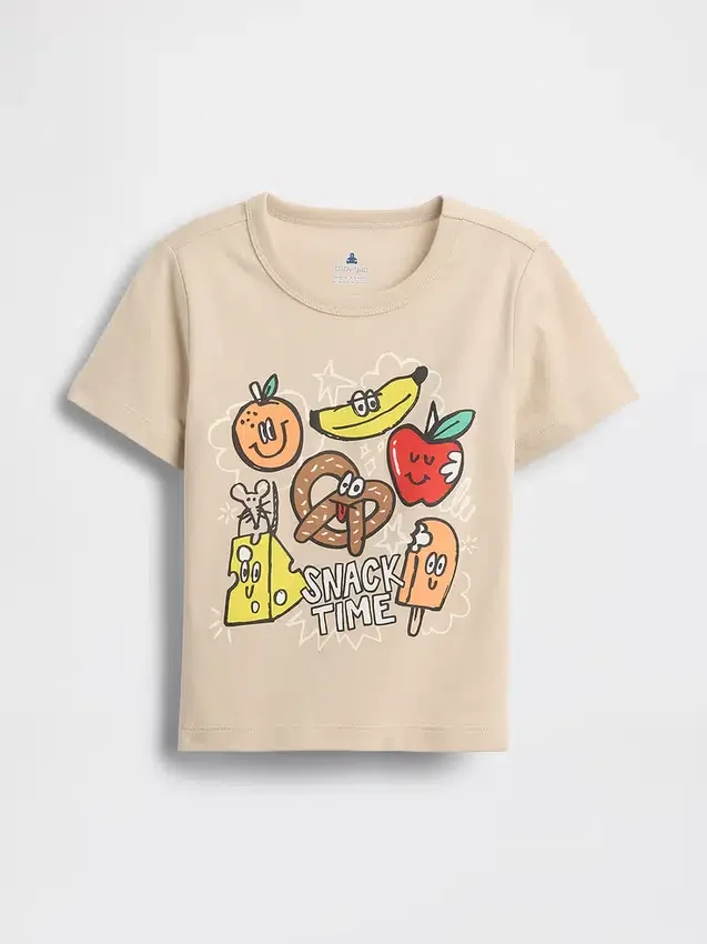 Camiseta con estampado para bebés y niños pequeños, combinable