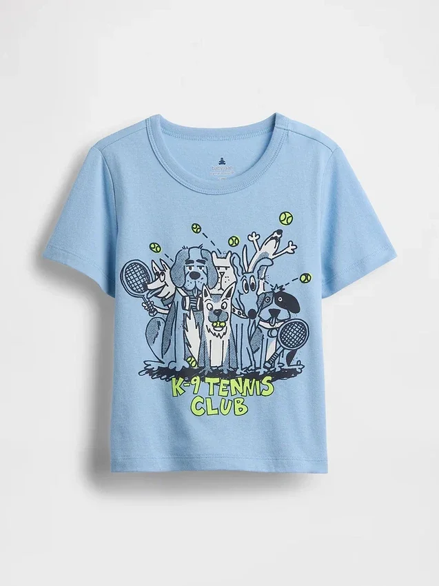 Camiseta con estampado para bebés y niños pequeños, combinable