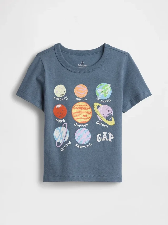 Camiseta con estampado para bebés y niños pequeños, combinable
