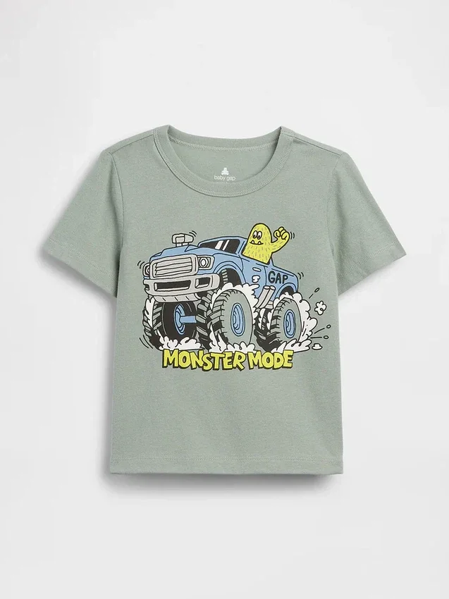 Camiseta con estampado para bebés y niños pequeños, combinable