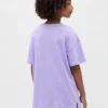 Camiseta con estampado para niños, estilo túnica oversize