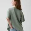 Camiseta con estampado para niños, estilo túnica oversize