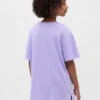 Camiseta con estampado para niños, estilo túnica oversize