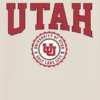 Camiseta con gráfico oscuro del sello universitario de la Universidad de Utah