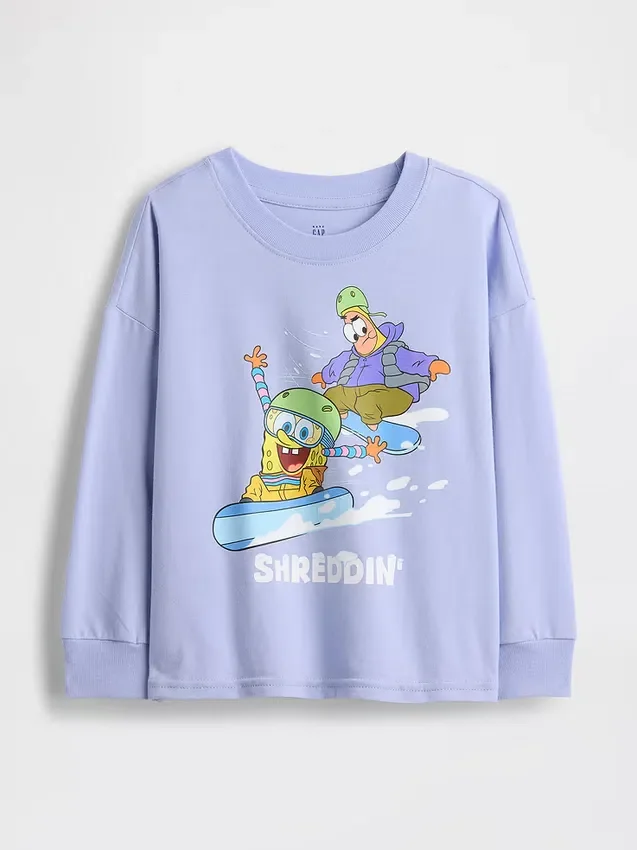 Camiseta con logotipo gráfico de Bob Esponja para bebés y niños