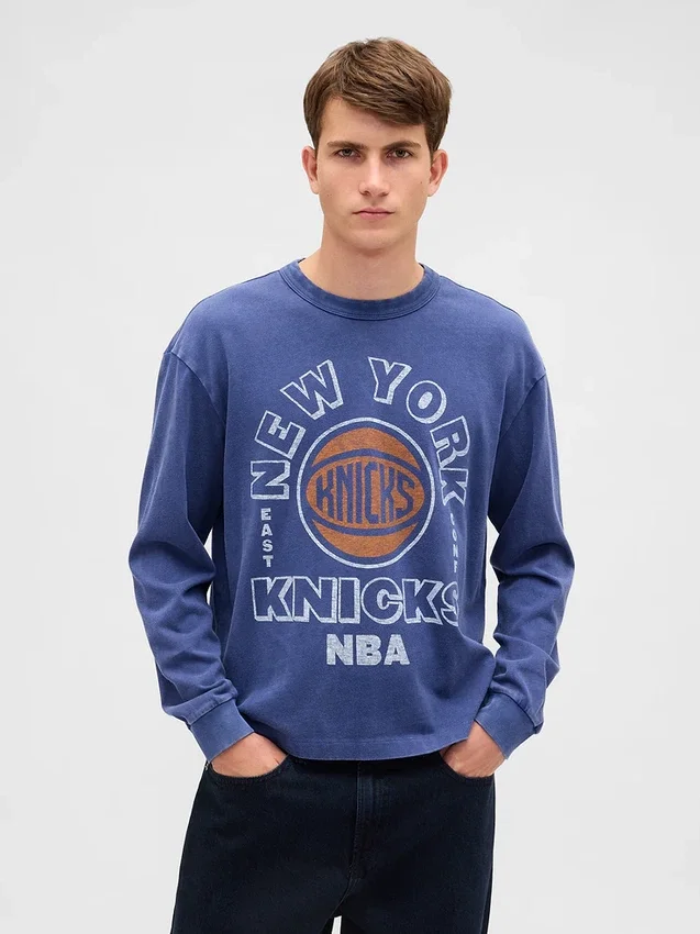 Camiseta corta con diseño de los New York Knicks de la NBA
