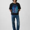 Camiseta corta con diseño de Nirvana de tejido grueso