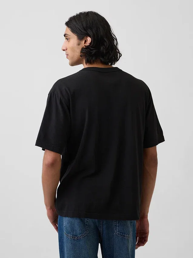 Camiseta corta con diseño de Nirvana de tejido grueso