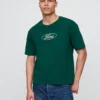Camiseta corta de algodón grueso con diseño de Ford