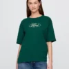 Camiseta corta de algodón grueso con diseño de Ford