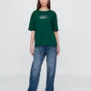Camiseta corta de algodón grueso con diseño de Ford