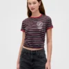 Camiseta corta de algodón orgánico Vintagesoft de «Stranger Things»