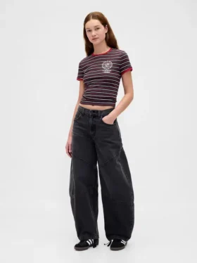 Camiseta corta de algodón orgánico Vintagesoft de «Stranger Things»