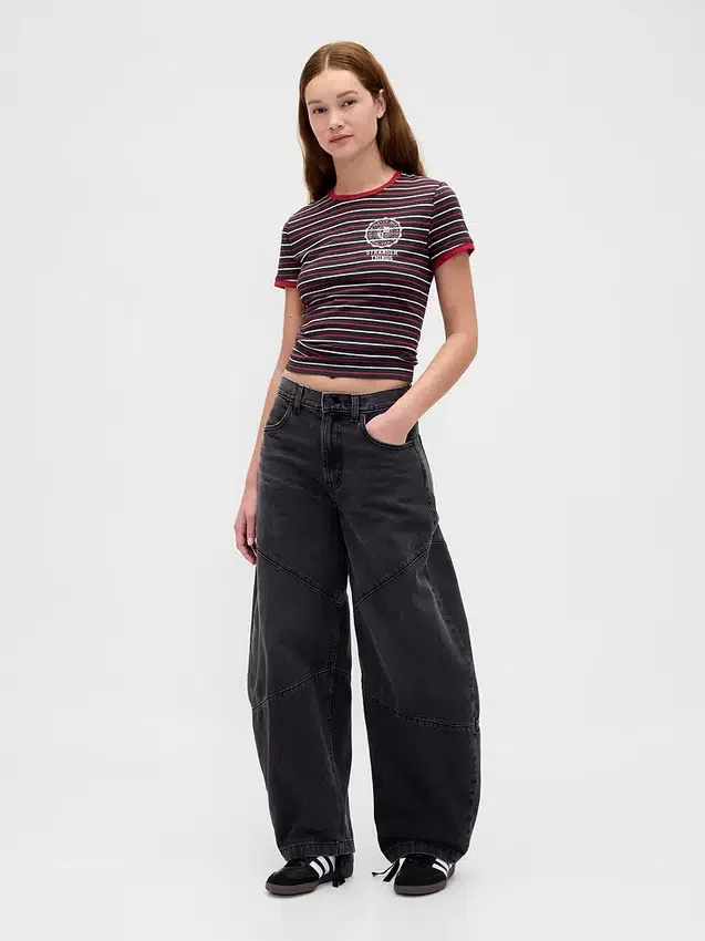 Camiseta corta de algodón orgánico Vintagesoft de «Stranger Things»