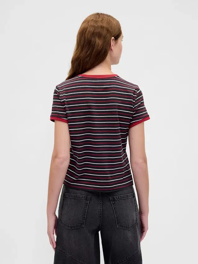 Camiseta corta de algodón orgánico Vintagesoft de «Stranger Things»