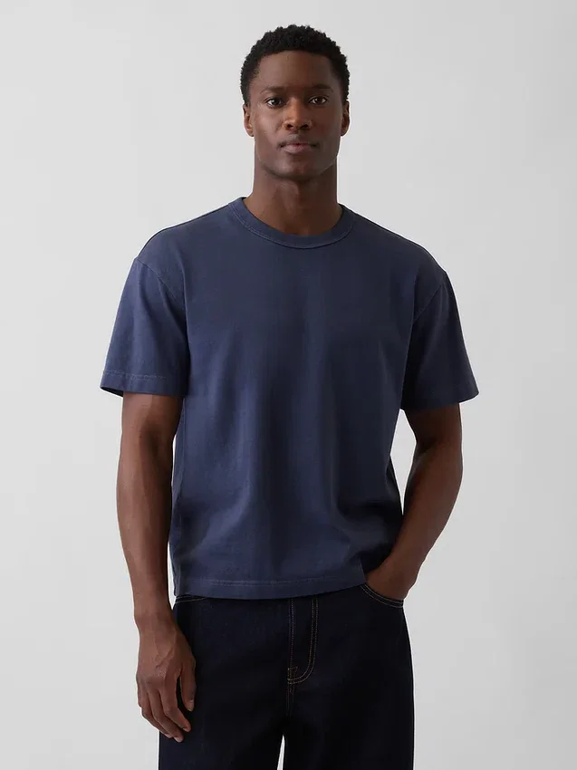 Camiseta corta de peso pesado para adultos