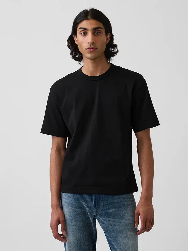 Camiseta corta de peso pesado para adultos