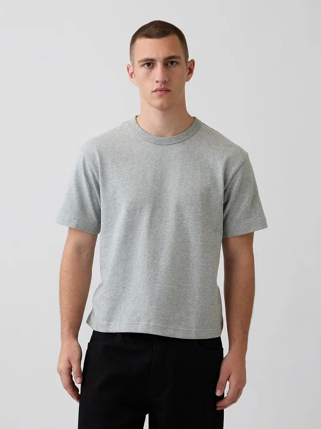 Camiseta corta de peso pesado para adultos
