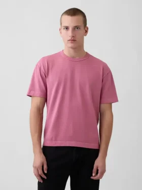 Camiseta corta de peso pesado para adultos