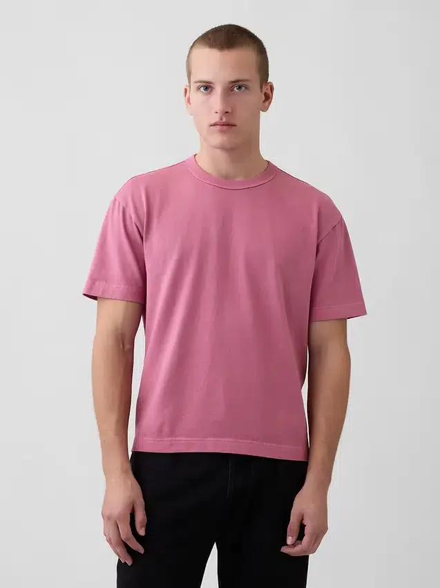 Camiseta corta de peso pesado para adultos
