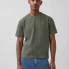 Camiseta corta de peso pesado para adultos