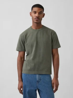 Camiseta corta de peso pesado para adultos