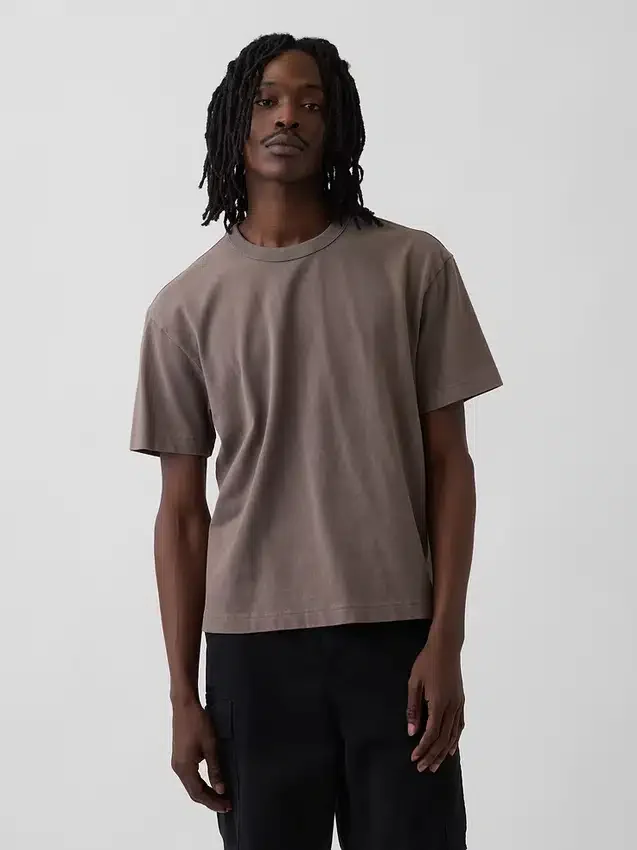 Camiseta corta de peso pesado para adultos