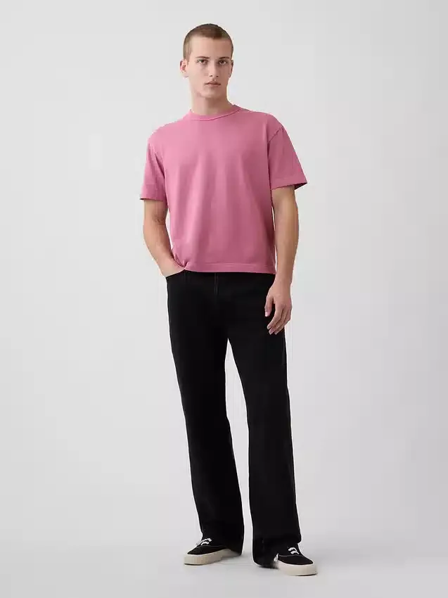 Camiseta corta de peso pesado para adultos