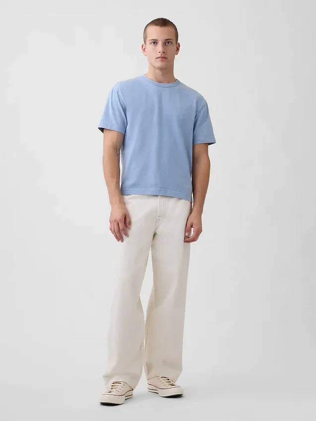 Camiseta corta de peso pesado para adultos