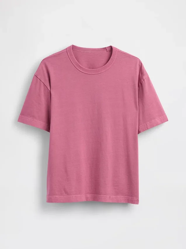 Camiseta corta de peso pesado para adultos