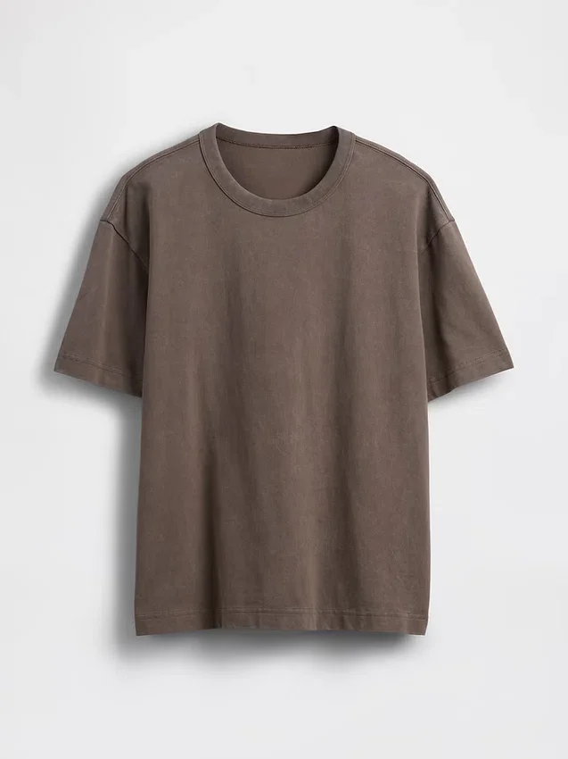 Camiseta corta de peso pesado para adultos