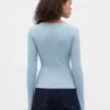 Camiseta corta moderna de canalé compacto