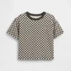 Camiseta cuadrada a cuadros para bebés y niños pequeños