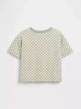 Camiseta cuadrada a cuadros para bebés y niños pequeños