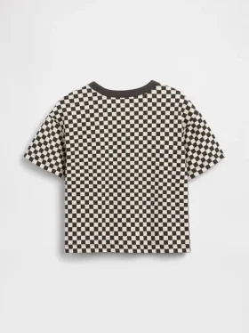 Camiseta cuadrada a cuadros para bebés y niños pequeños