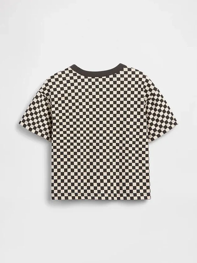 Camiseta cuadrada a cuadros para bebés y niños pequeños