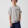 Camiseta de algodón grueso con corte holgado y Gap Logo para niños